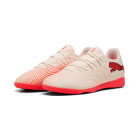 PUMA Future 9 Play Indoor Football Boots (IN) Off White Black Pink