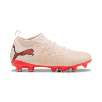 PUMA Future 9 Match Grass/Artificial Grass Football Boots (MG) Kids Off White Black Pink