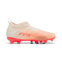 PUMA Future 9 Match Grass/Artificial Grass Football Boots (MG) Kids Off White Black Pink