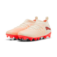PUMA Future 9 Match Grass/Artificial Grass Football Boots (MG) Kids Off White Black Pink
