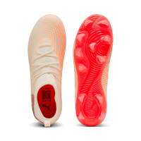 PUMA Future 9 Match Grass/Artificial Grass Football Boots (MG) Kids Off White Black Pink