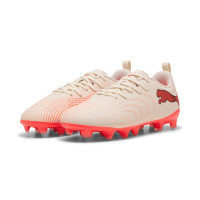 PUMA Future 9 Play Grass/Artificial Grass Football Boots (MG) Kids Off White Black Pink