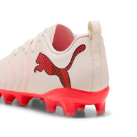 PUMA Future 9 Play Grass/Artificial Grass Football Boots (MG) Kids Off White Black Pink