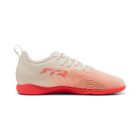 PUMA Future 9 Play Indoor Football Boots (IN) Kids Off White Black Pink
