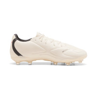 PUMA King 20 Match Grass/Artificial Grass Football Boots (MG) Off White Black Red