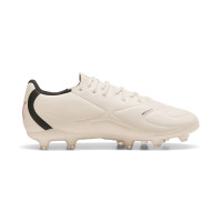 PUMA King 20 Match Grass/Artificial Grass Football Boots (MG) Kids Off White Black Red