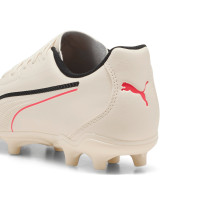 PUMA King 20 Play Gras / Kunstgras Voetbalschoenen (MG) Gebroken Wit Zwart Rood