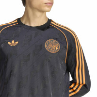 adidas Ajax Originals T-Shirt Lange Mouwen Zwart Oranje