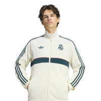 adidas Real Madrid Originals Tracksuit Full-Zip Beige Dark Green White Pink