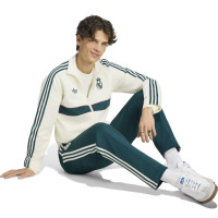 adidas Real Madrid Originals Trainingsjack Beige Donkergroen Roze