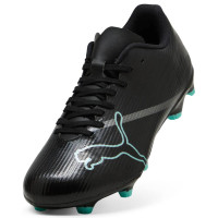 PUMA Ultra 7 Play Grass/Artificial Grass Football Boots (MG) Black Intense Mint