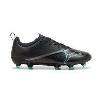 PUMA Ultra 7 Play Grass/Artificial Grass Football Boots (MG) Kids Black Intense Mint