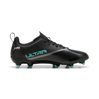 PUMA Ultra 7 Play Grass/Artificial Grass Football Boots (MG) Kids Black Intense Mint