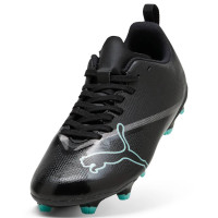 PUMA Ultra 7 Play Grass/Artificial Grass Football Boots (MG) Kids Black Intense Mint