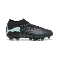 PUMA Future 9 Pro Gras / Kunstgras Voetbalschoenen (MG) Kids Zwart Intense Mint Wit