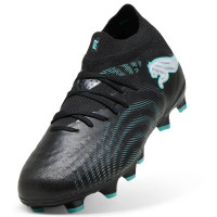 PUMA Future 9 Pro Gras / Kunstgras Voetbalschoenen (MG) Kids Zwart Intense Mint Wit