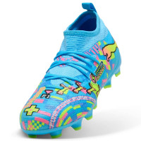 PUMA Future 9 Match ADV Gras / Kunstgras Voetbalschoenen (MG) Kids Felblauw Felroze Neongroen
