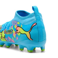 PUMA Future 9 Match ADV Gras / Kunstgras Voetbalschoenen (MG) Kids Felblauw Felroze Neongroen