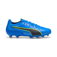 PUMA KING 20 Ultimate Gras / Kunstgras Voetbalschoenen (MG) Blauw Zwart Lime