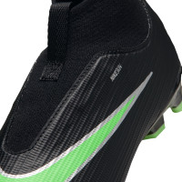 Nike Mercurial Superfly 11 Academy Grass/Artificial Grass Football Boots (MG) Toddlers Black Bright Green Silver Grey