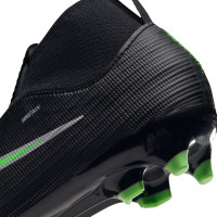 Nike Mercurial Superfly 11 Academy Grass/Artificial Grass Football Boots (MG) Toddlers Black Bright Green Silver Grey