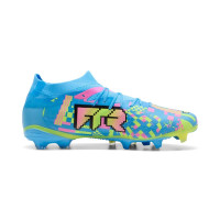 PUMA Future 9 Match ADV Gras / Kunstgras Voetbalschoenen (MG) Felblauw Felroze Neongroen