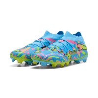 PUMA Future 9 Match ADV Gras / Kunstgras Voetbalschoenen (MG) Felblauw Felroze Neongroen