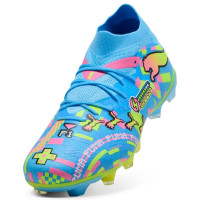 PUMA Future 9 Match ADV Gras / Kunstgras Voetbalschoenen (MG) Felblauw Felroze Neongroen