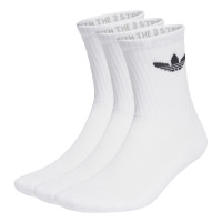 Adidas Originals Trefoil Crew Sokken 3-Pack Wit Zwart