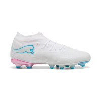 PUMA Future 9 Pro Gras / Kunstgras Voetbalschoenen (MG) Wit Felblauw Felroze