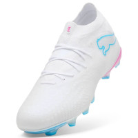 PUMA Future 9 Pro Gras / Kunstgras Voetbalschoenen (MG) Wit Felblauw Felroze
