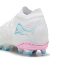 PUMA Future 9 Pro Gras / Kunstgras Voetbalschoenen (MG) Wit Felblauw Felroze