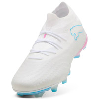 PUMA Future 9 Match Gras / Kunstgras Voetbalschoenen (MG) Wit Felblauw Felroze