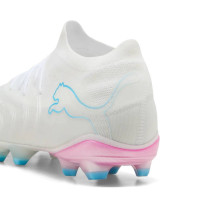 PUMA Future 9 Match Gras / Kunstgras Voetbalschoenen (MG) Wit Felblauw Felroze