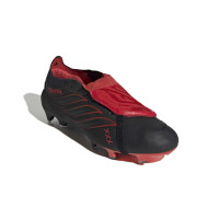 adidas Predator Elite FT L-Tech Gras Voetbalschoenen (FG) Zwart Zwart Rood