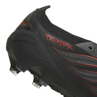 adidas Predator Elite FT L-Tech Gras Voetbalschoenen (FG) Zwart Zwart Rood