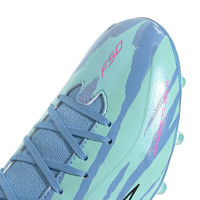 adidas F50 Sparkfusion Trinity League Grass/Artificial Grass Football Boots (MG) Women's Blue Bright Blue Hot Pink