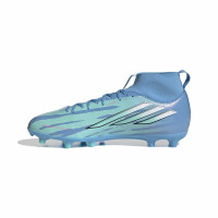 adidas F50 Sparkfusion Trinity League Grass/Artificial Grass Football Boots (MG) Kids Blue Bright Blue Hot Pink