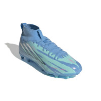adidas F50 Sparkfusion Trinity League Grass/Artificial Grass Football Boots (MG) Kids Blue Bright Blue Hot Pink