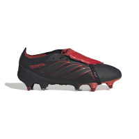 adidas Predator Elite FT L-Tech Iron Stud Football Boots (SG) Black Black Red