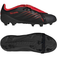adidas Predator Elite FT L-Tech Gras Voetbalschoenen (FG) Kids Zwart Zwart Rood