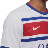 Nike Paris Saint-Germain Pre-Match Trainingsshirt 2026-2027 Wit Donkerblauw Rood