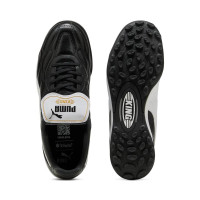 PUMA King Top TT Turf Voetbalschoenen (TF) Zwart Wit
