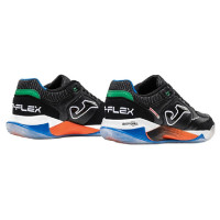 Joma Top Flex Plus Zaalvoetbalschoenen (IN) Zwart Wit Groen Oranje Blauw
