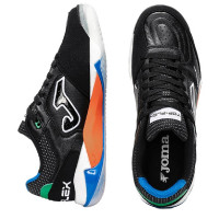 Joma Top Flex Plus Zaalvoetbalschoenen (IN) Zwart Wit Groen Oranje Blauw