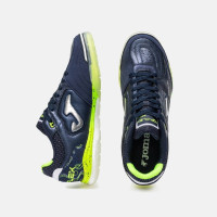 Joma Top Flex Rebound Zaalvoetbalschoenen (IN) Donkerblauw Felgeel Zilvergrijs