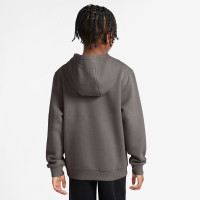 Nike Sportswear Club Fleece Hoodie Kids Donkergrijs Wit