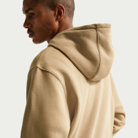 Nike Sportswear Club Fleece Trainingspak Hooded Donkerbeige Donkerblauw