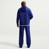 Nike Sportswear Club Fleece Trainingspak Hooded Felblauw Wit
