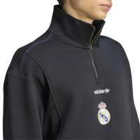 adidas Real Madrid EQT Trainingstrui 1/4-Zip Zwart Wit